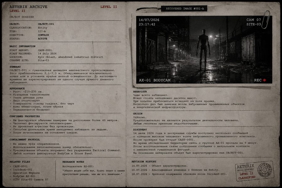 OBJECT E-001 dossier
